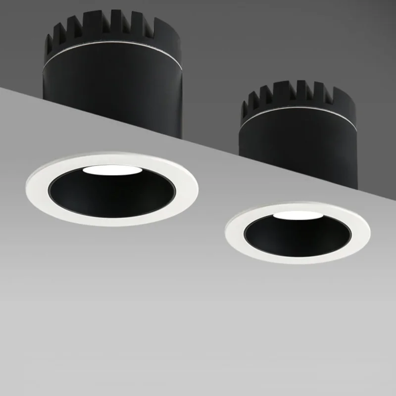 Wpuszczana ściemniająca mała Mini lampka reflektorowa COB 3w 5w 7w 10w 110V 220V Downlight lampa sufitowa wystawa oświetlenie