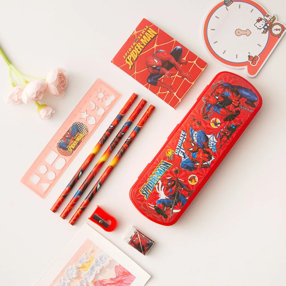 Spider-Man Disney Stationery Set Cartoon Spider-Man Pattern Stationery Children\'s Portable Stationery Set Student Birthday Gift