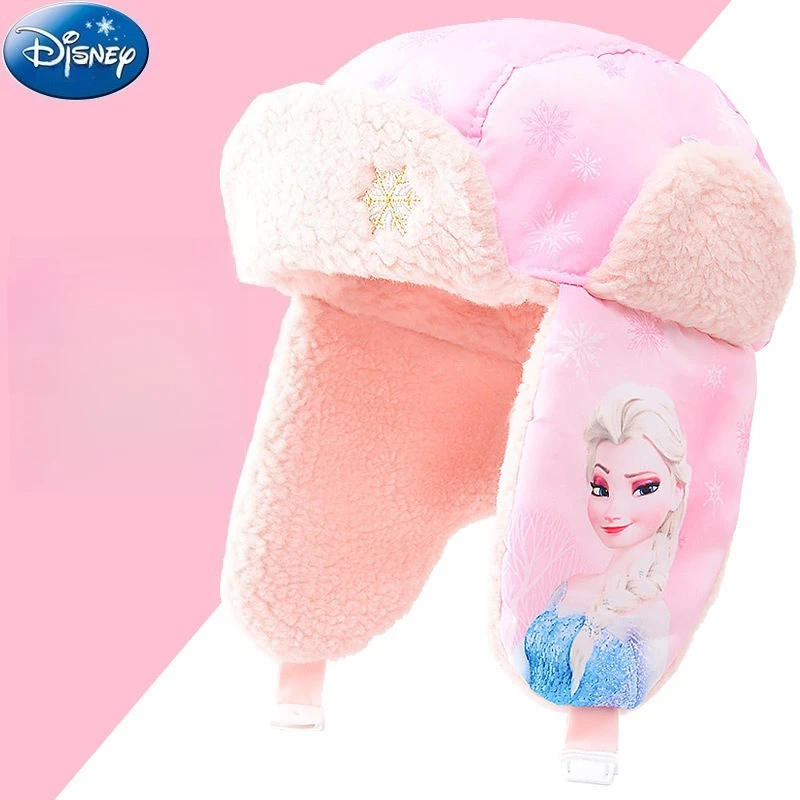 Miniso ديزني الأطفال الشتاء قبعة الفتيات لي فنغ قبعة سميكة يندبروف التراجع قبعة طفل الفتيات إضافة الصوف الدافئة حماية الأذن