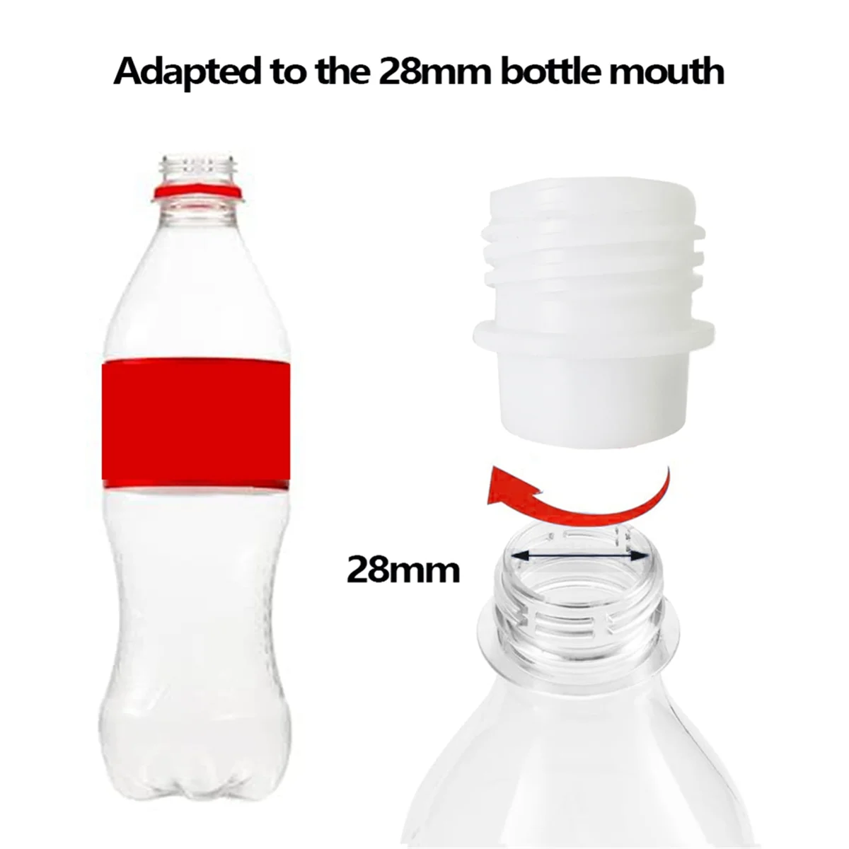 Bottle Adapter for 28mm Gauge PET Bubble Bottle for SodaStream Machine Fizzi DUO Terra Art Gaia A200 G100-B