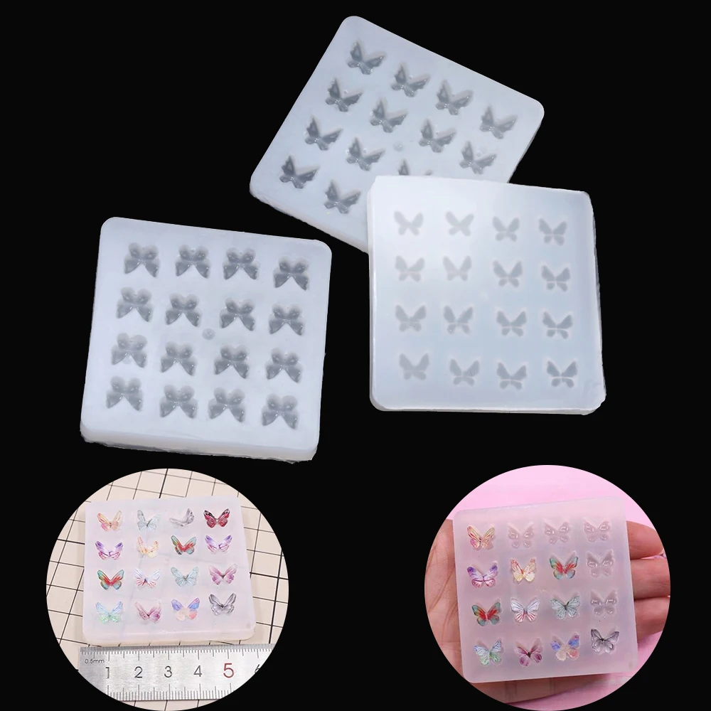 1 개/가방 나비 모양 에폭시 수지 금형 DIY 쥬얼리에 대 한 매력 펜 던 트 Silcone 금형 에폭시 수지 공예 액세서리 만들기