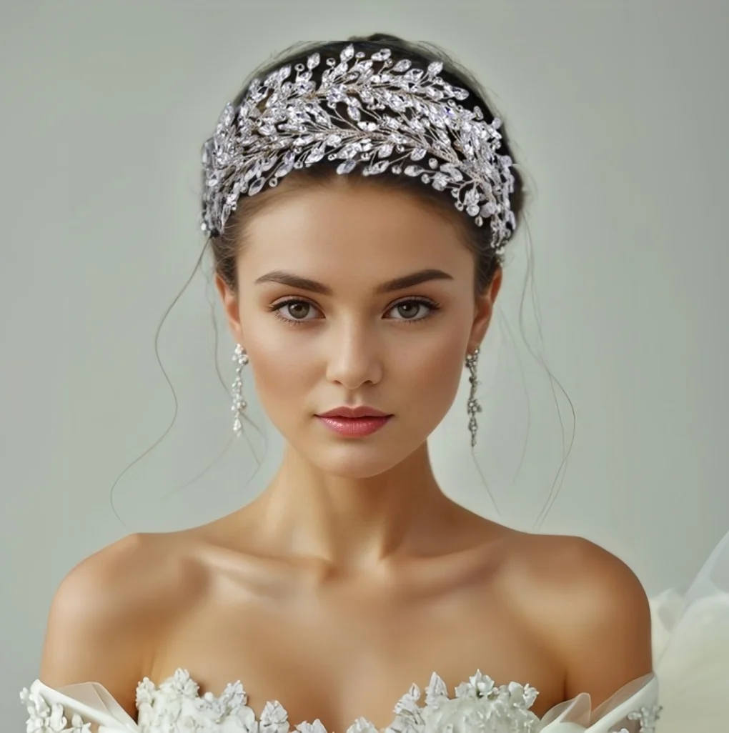 Wedding Headband for Bride Rhinestone Bridal Hair Accessories Crystals Bridesmaid Headpiece Party Woman Headdress Jewelry HP588