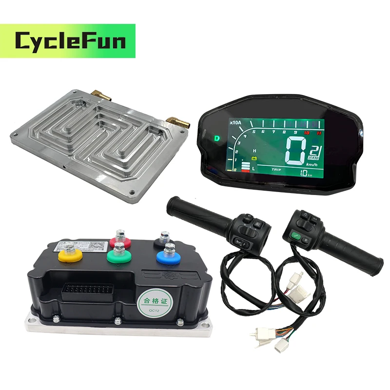 

ND72530 DC 350A синусоидальный контроллер FarDriver с дисплеем дроссельной заслонки и алюминиевой нижней пластиной с ЧПУ, аксессуары для электрических скутеров