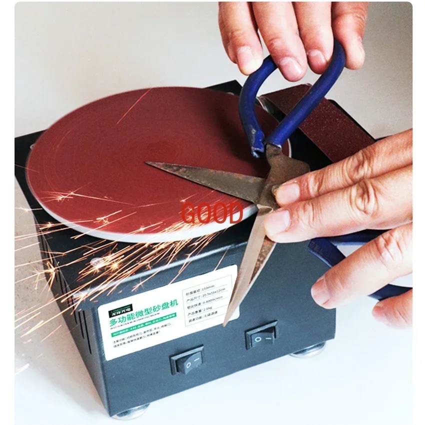 Mini Electric Belt Sander DIY High-Speed Sand Disc Machine Multifunction Desktop Grinding Machine Polishing woodworking tool