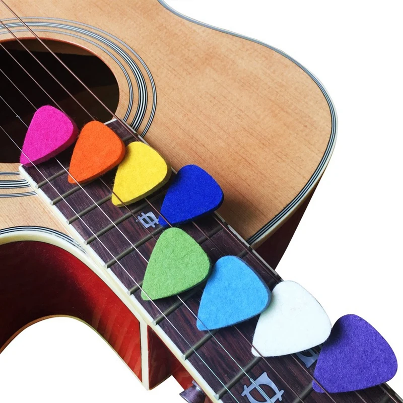 Pilihan Ukulele/plektrum untuk Ukulele dan gitar, 8 buah pick gitar, Multi Warna