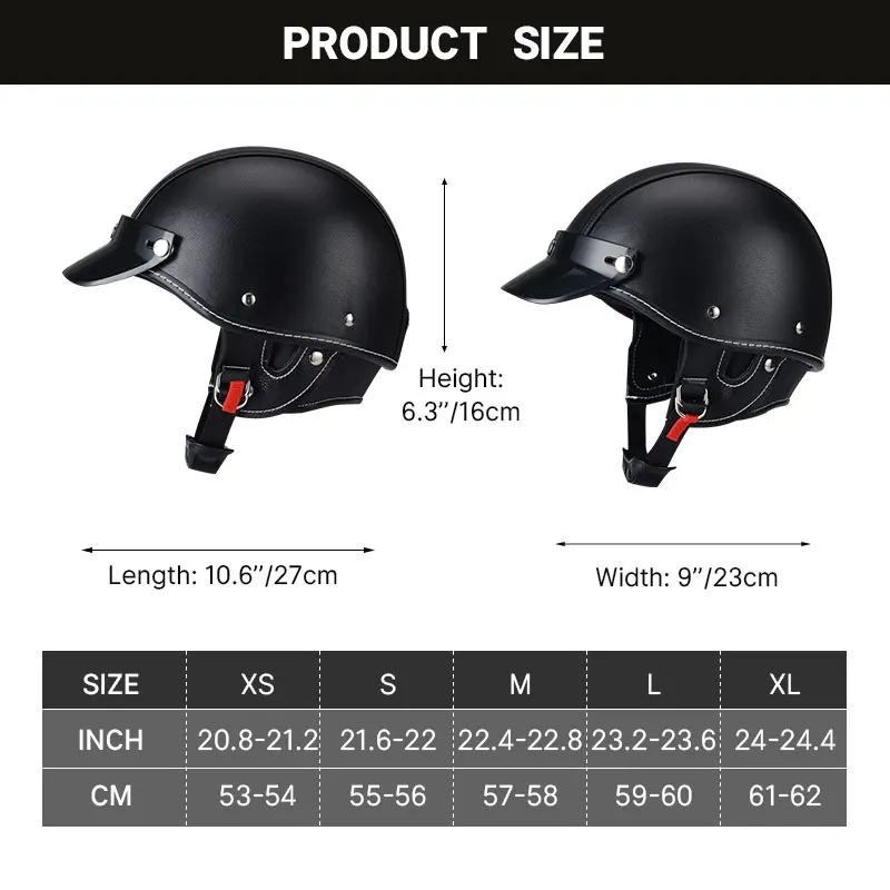 Unisex półtwarzowy Chopper kask motocyklowy Vintage kaski motocyklowe mężczyźni kobiety kask do skutera wszystkie sezony z certyfikatem kropka