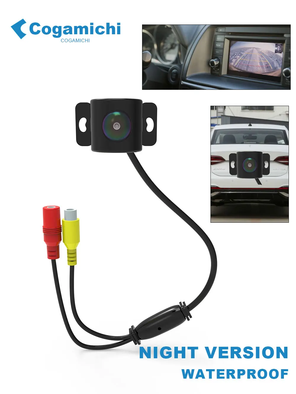 

Cogamichi Car Vehicle AHD Rear view Reverse Camera 1080P Reversing Camera Universal 4 Glass Lens HD Parking Cam for Car Radio