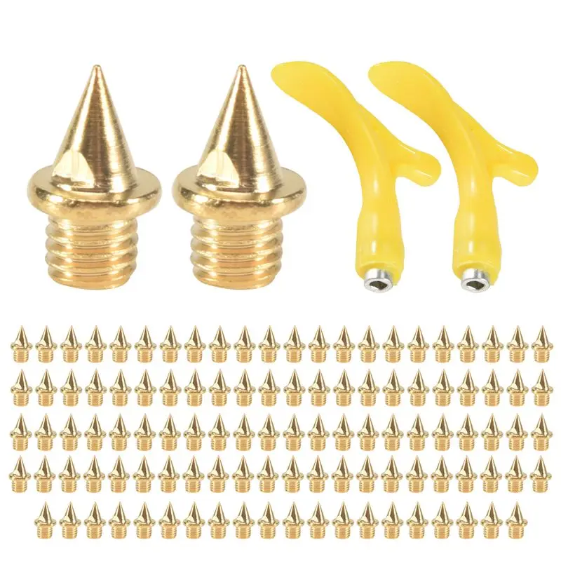 

AEF6-120 шт. 1/4-дюймовые шипы для легкоатлетических кроссовок, сменные шипы для кроссовок для бега на короткие дистанции с ключом для шипов