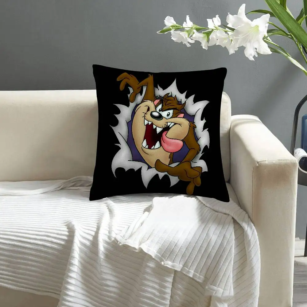 T-تاسمانيا الشيطان كيس وسادة أريكة ديكور المنزل على الوجهين طباعة أفخم ساحة رمي وسادة تغطي غطاء وسادة ديكور