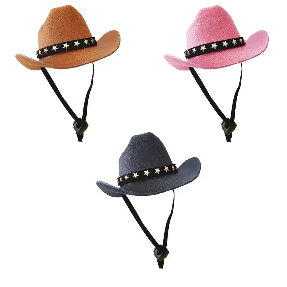 Adjustable Funny Pet Dog Hat Outdoor Summer Pet Accessories Dogs Cats Headwear Cowboy Hats Dog Cat