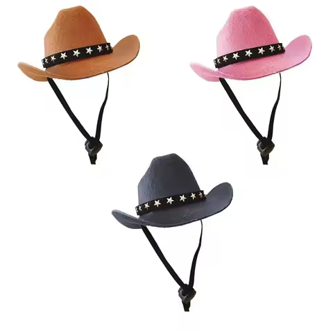 Adjustable Funny Pet Dog Hat Outdoor Summer Pet Accessories Dogs Cats Headwear Cowboy Hats Dog Cat