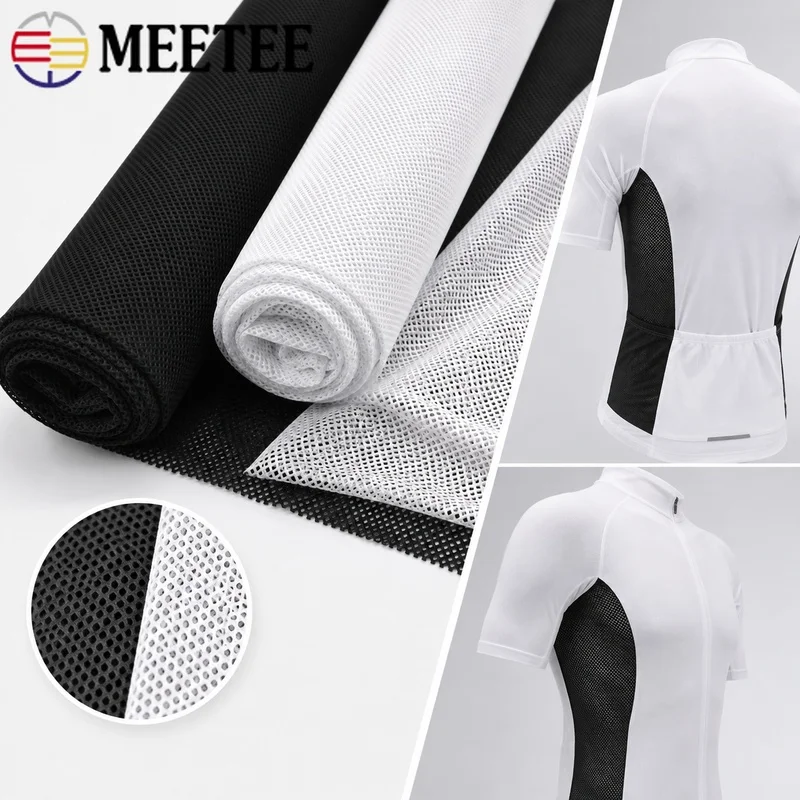 50/100x155cm Breathable Mesh Fabric T-Shirt Airflow Net Cloth Sportswear Vent Panel Cycling Jersey Insert DIY Sewing Accessories