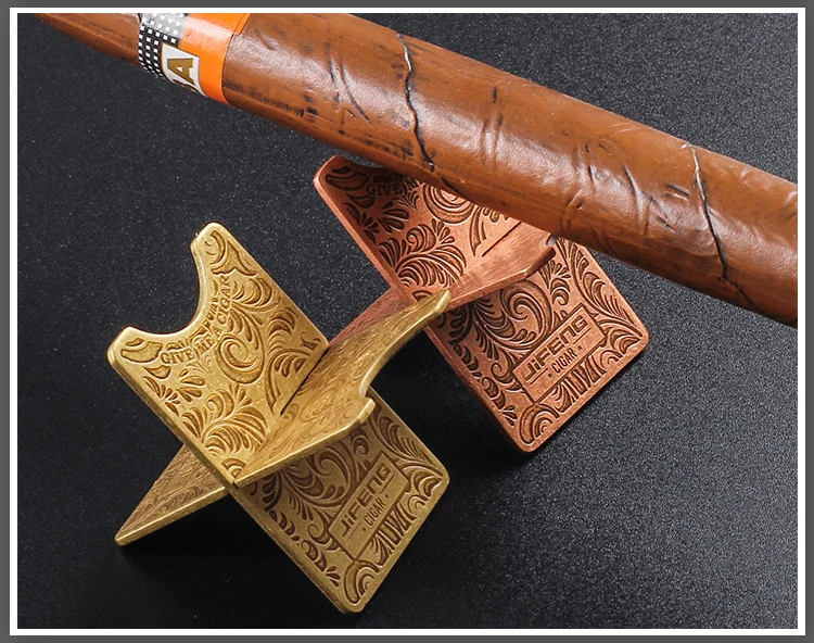 

Подставка для сигар из латуни с резьбой, складная, портативная, держатель для сигар, аксессуары для сигар, дорожный держатель для сигарет