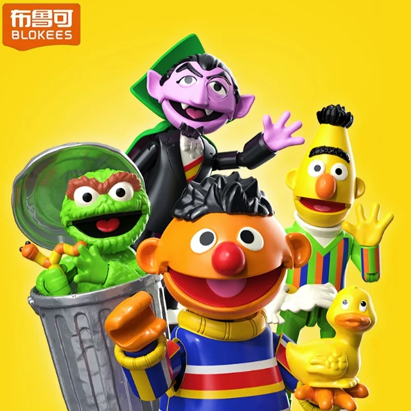 Blokees شارع سمسم ألعاب مكعبات البناء إرني بيرت إلمو كوكي مونستر بيج بيرد نموذج كرتوني تجميعها الشكل اللعب هدية #6
