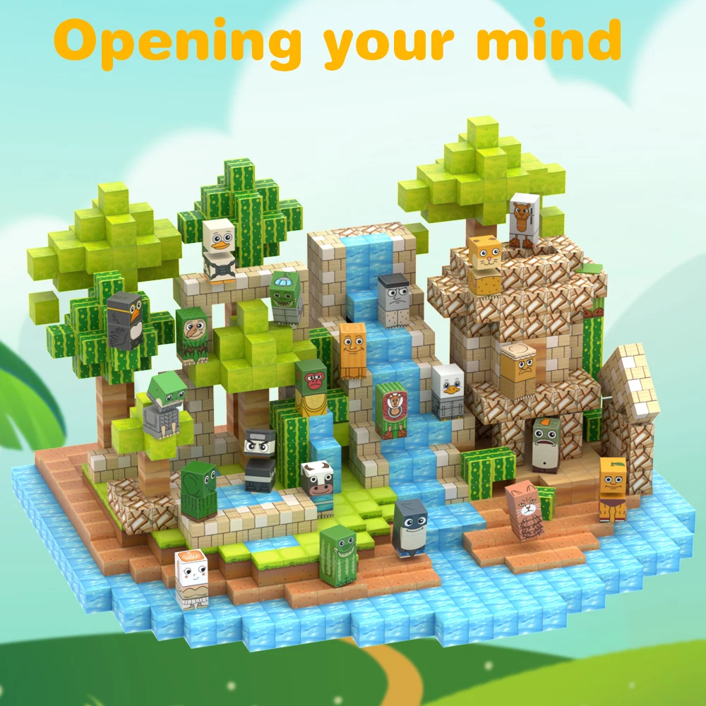 

MOC Italian Brainrot Magnetic building blocks Animals Building Blocks Tralalelo Tralala SharkBricks Toy Gift for Children Kids