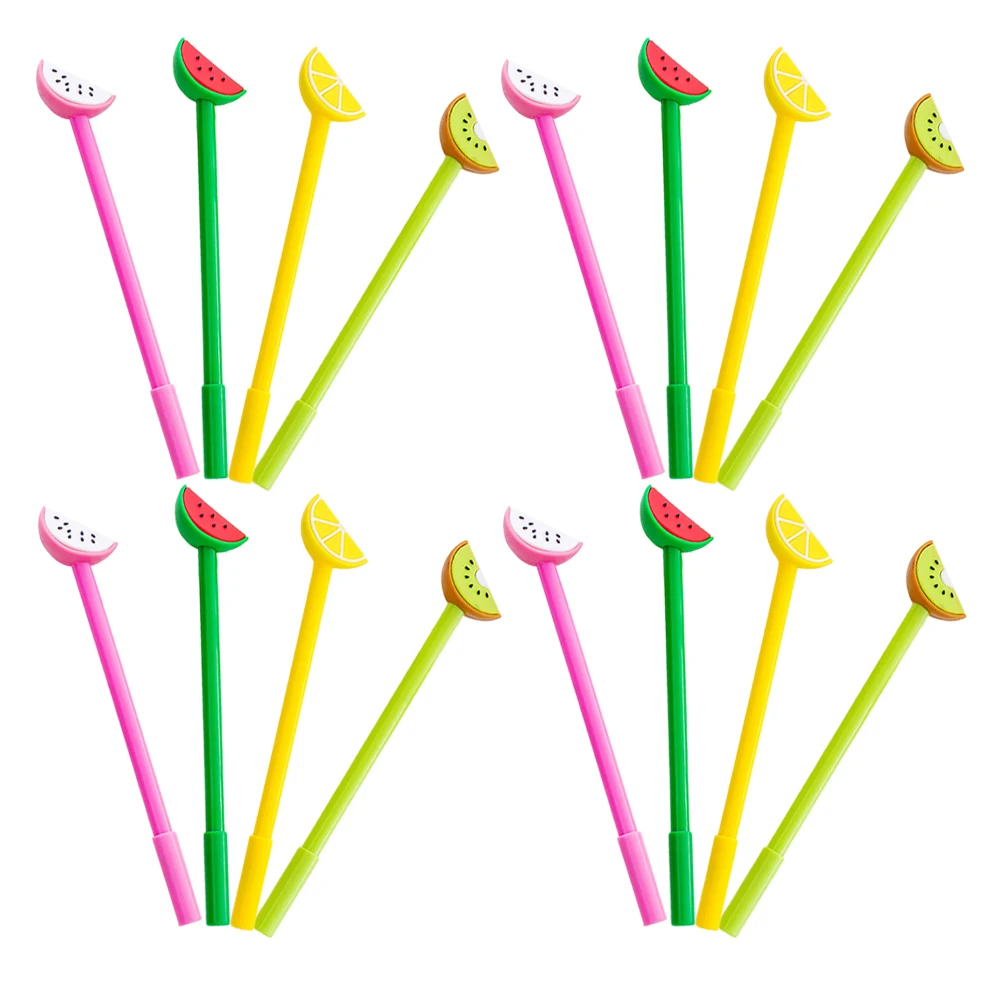 12 шт., заправка для фруктов, нейтральные, гладкие, для письма, канцелярские принадлежности с героями мультфильмов, студенческие аксессуары, офисные школьные принадлежности