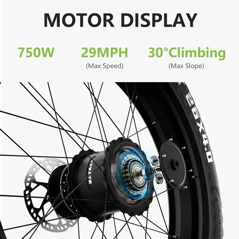 SR6 Mountain Electric bike 750W Motor 48V20AH lithium Battery 26 Inch tire E-Bike 45km/h Off-Road riding Electric Bicycle image 9