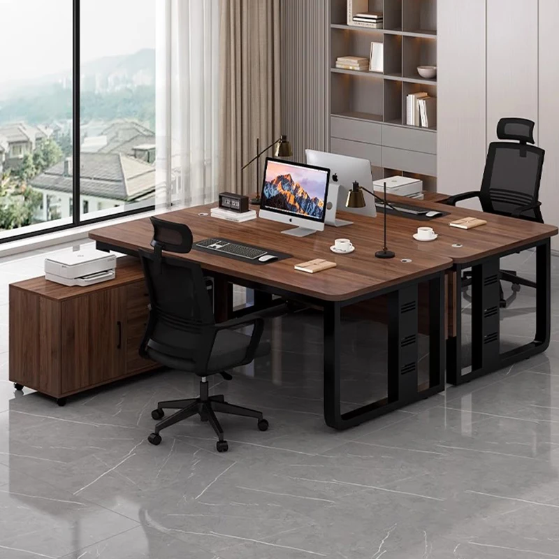 Wooden Modern Office Desk Study Computer Gaming Standing Drawer Luxury Office Desk Multifunctional Ufficio Trendy Furniture