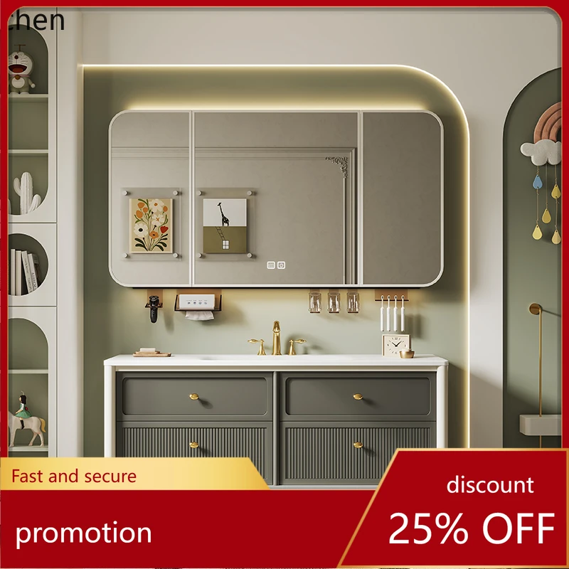 

ZML floor-to-ceiling Nanyang wind bathroom cabinet group Wash basin cabinet