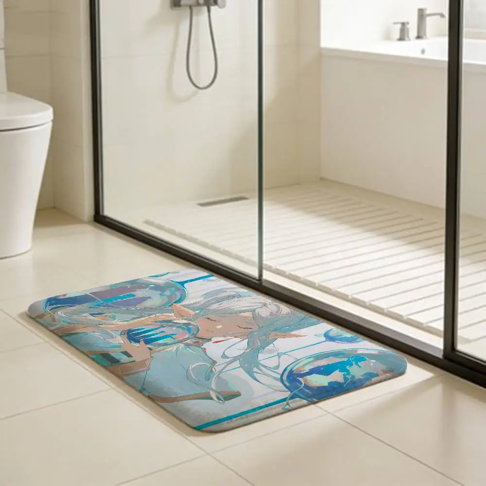 Japanese F-Frieren Anime Kitchen Mat Cheaper Anti-slip Modern Living Room Balcony Printed Modern Home Decor