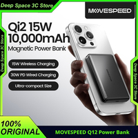 MOVESPEED P04 Magnetic Power Bank 10000mAh Qi2 Wireless Magnetic External Battery 15W Fast Portable Charger MagSafe For iPhone16