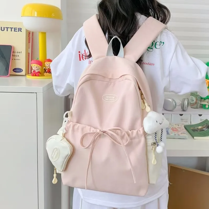 

High Capacity Fashionable Minimalist Dual Shoulder Backpack for Junior And High School Girls 2026 New Model Large Capacity