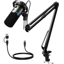 maono PD200XS Dynamic Microphone XLR/USB Dual mode Dynamic Mic Podcast Mic with Maonolink Software and Gain Knob for Recording