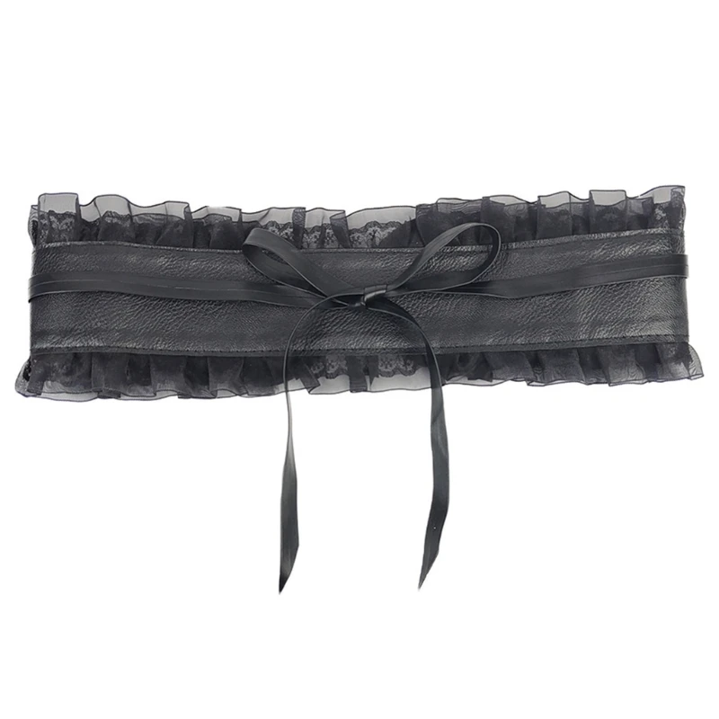 

Stretch Belt for Girls Banquet Dress Decorative Lace Corset with Self Tie Rope
