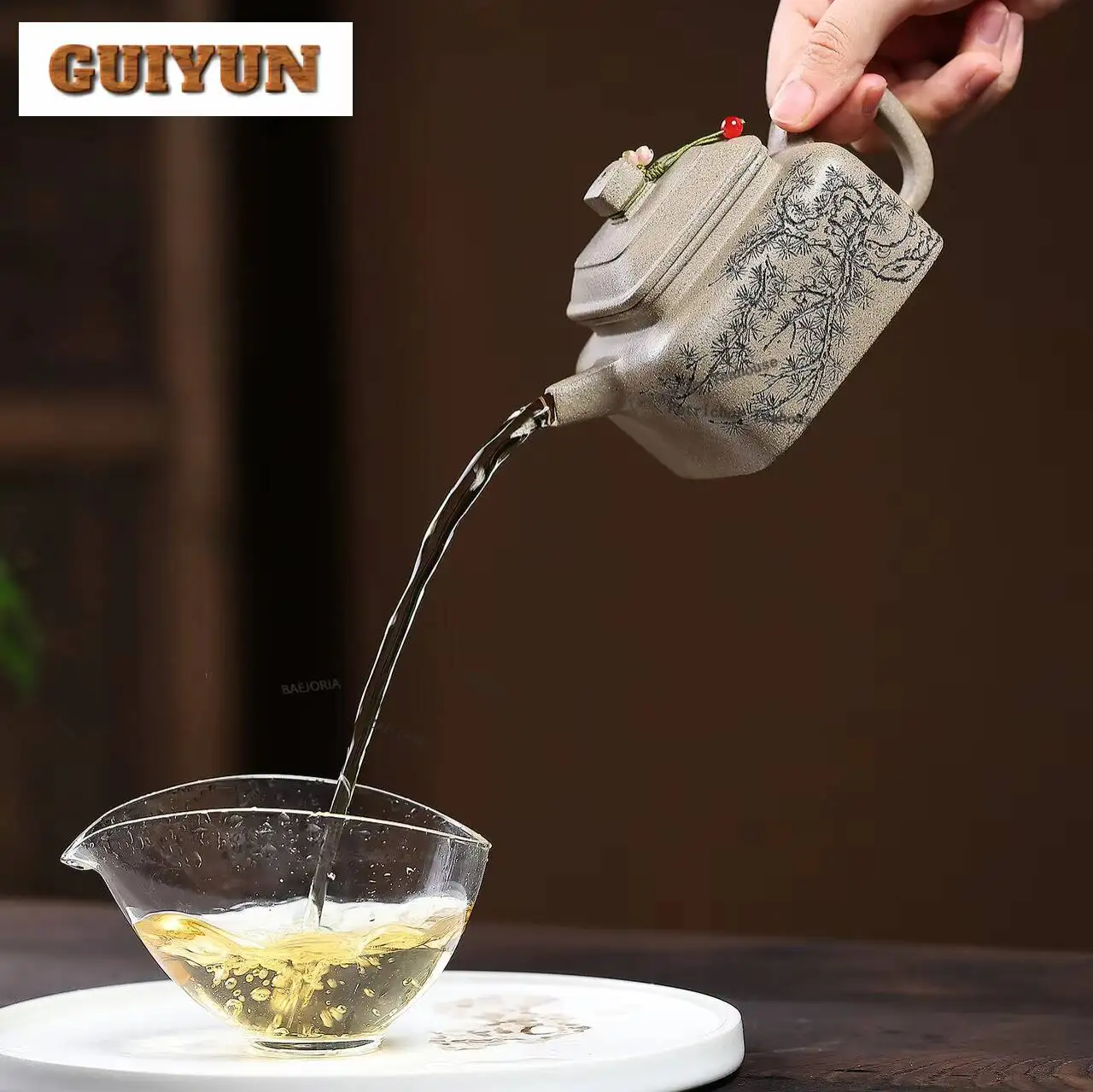 280ml Authentic Yixing Purple Clay Teapots Artists Handmade De Zhong Pot Raw Ore Livid Section Mud Kettle Chinese Zisha Tea Set