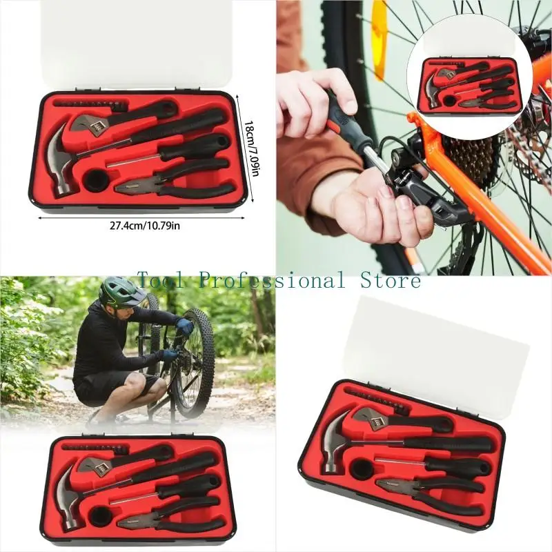 

57qf 17pcs Professional Automotive Amergency Tools Set Home Использование задачи Ремонт углерод