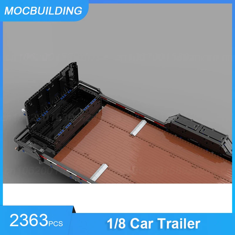 MOC Bausteine 1/8 Auto Anhänger 5x7 Rahmen mit Holz Plattform DIY Montieren Steine Pädagogisches Kreatives Spielzeug Geschenke 2363PCS