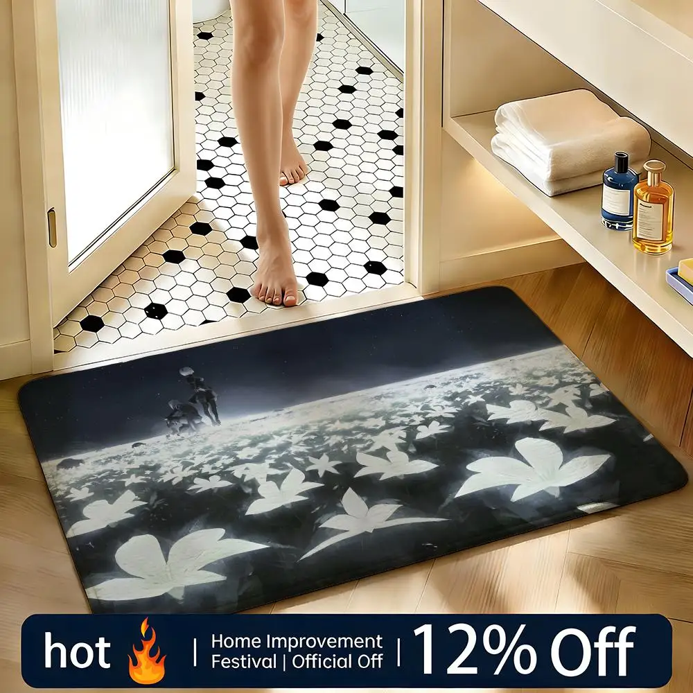 Soft Absorbent Non-Slip Rug Game NieR Automata Floor Mat Home Decor Doormat Bedroom Floor Mat Shower Carpet