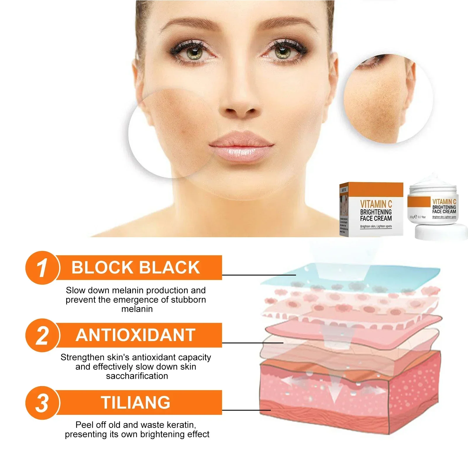 Poderoso branqueamento creme, cuidados com a pele, remover sardas, melasma, manchas escuras corrector, clarear, melanina pigmentação, iluminar produto