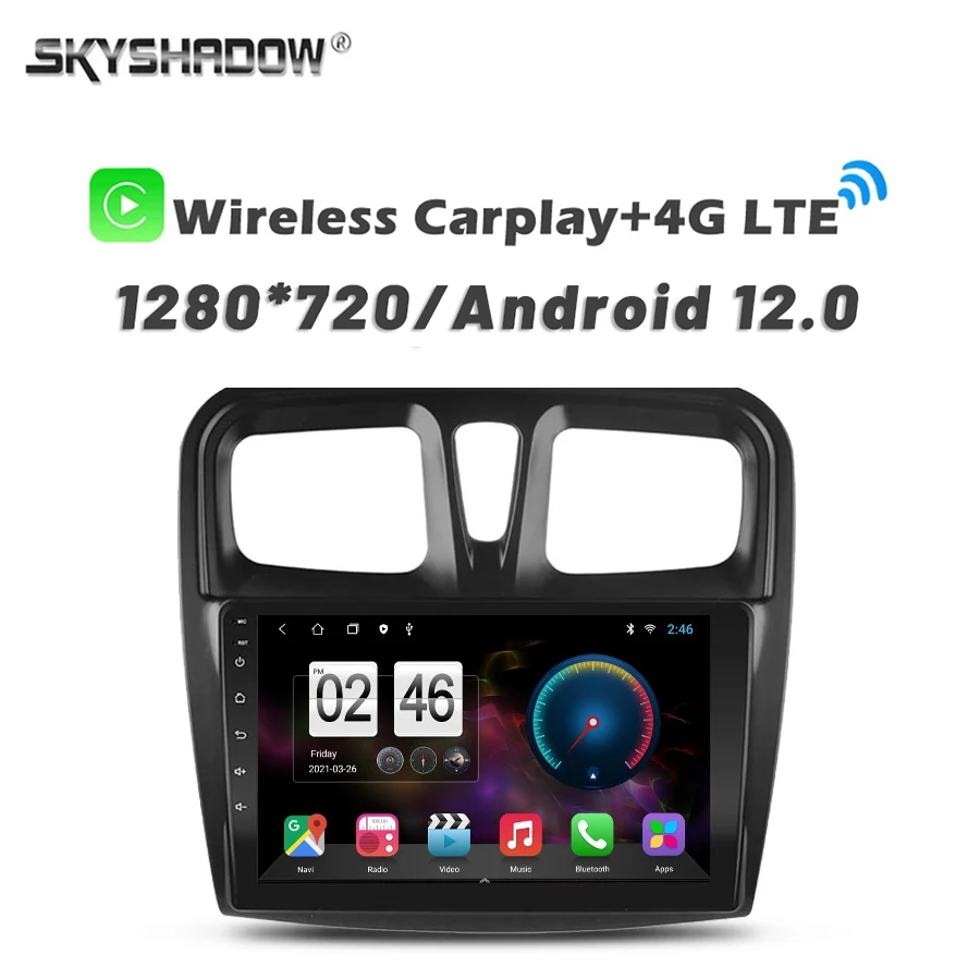 

Автомобильный DVD-проигрыватель с камерой 720P 360 SIM 8G + 256G Carplay Android 13,0 GPS WIFI Bluetooth RDS радио для Renault Logan 2012-2019 Sandero