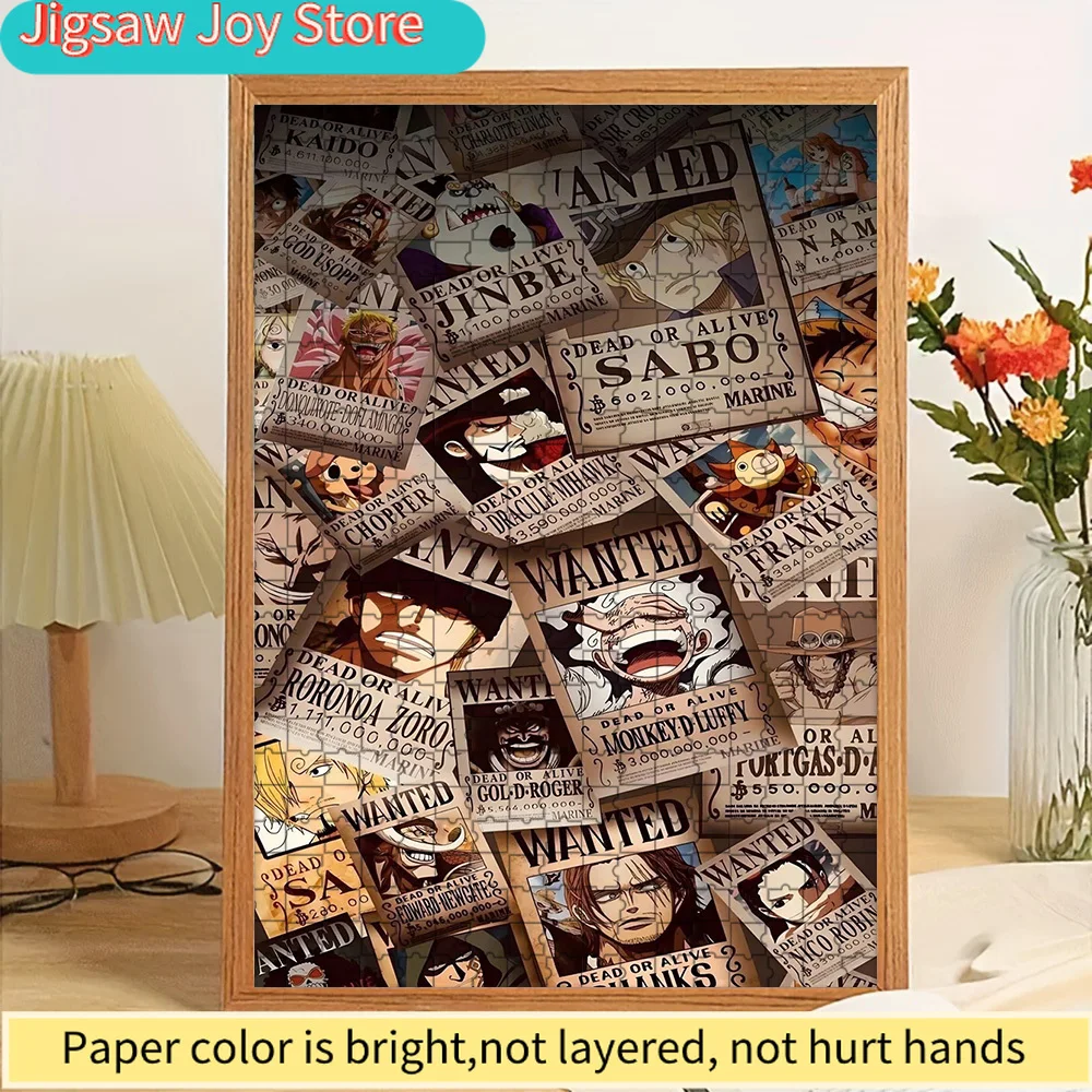 

Коллаж с изображением пиратов и персонажей из One Piece, плакаты с объявлениями о розыске, винтажный бумажный фон, художественная бумага, пазл, аниме-пираты D