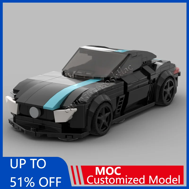 

296 шт. Moc Technology гоночный двойной дверной суперкар модель строительные блоки скоростной автомобиль кирпичи игрушки для детей и взрослых рождественские подарки