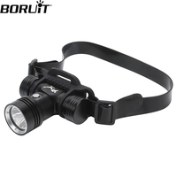 BORUiT B14 LED Scuba Diving Headlamp Powerful 1000LM IPX8 Waterproof Headlight Underwater 60M 18650 Battery Dive Head Torch