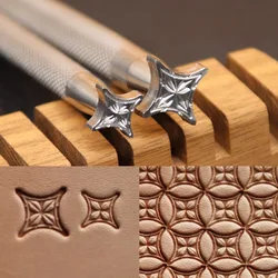 1PC Wheat Design Leather Carving Tools Leather Stamping Pressing 304 Stainless Steel Puncher Metal Stamps Embossing Craft Tool