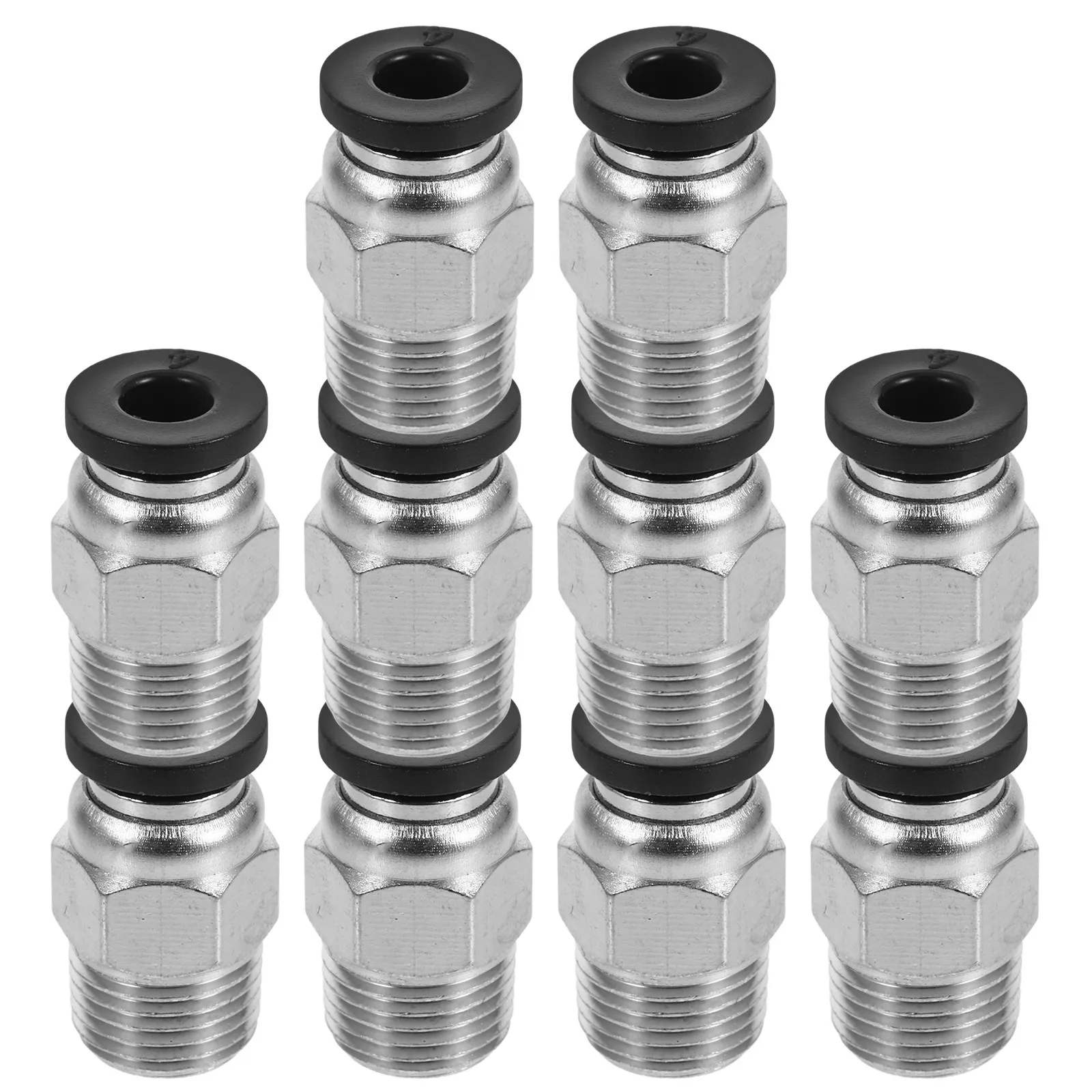 10Pcs Pneumatic Push Fit Connectors Ptfe Tube Fittings for 3D Printing - Compatible Secure Straight Male Fittings Easy