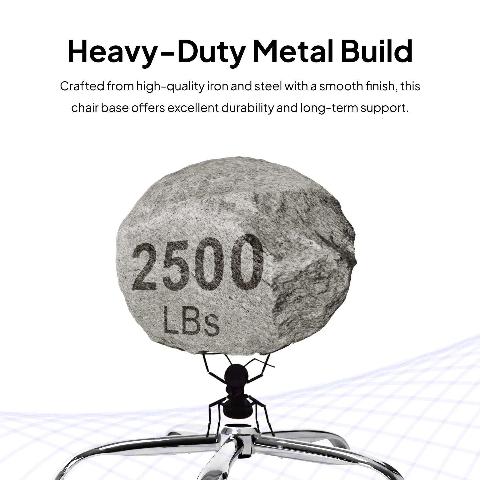 Universal Reinforced Metal Chair Base Upgrade Office Desk Chair Bottom Part for Home Folding Chair