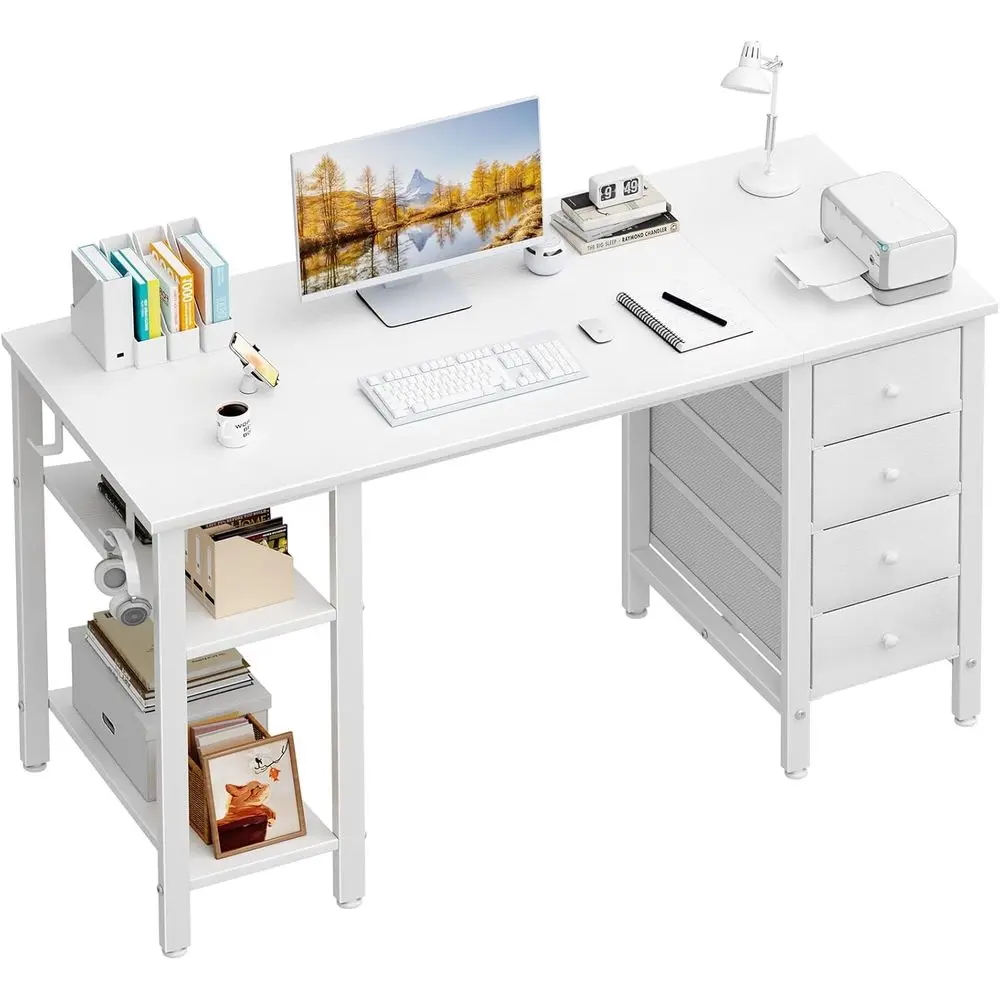 White Desk With Der…