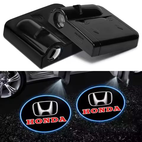 1/2pcs LED Car Door Courtesy Light Projector Welcome Lamp Car Badge For Honda Fit Mugen Insight Type S R VTEC Modulo Vezel RR Si