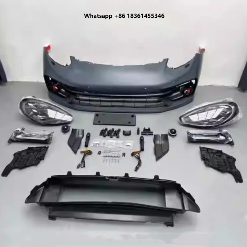 For  970 10-16 Upgrade to 971 Turbos PP Material Car Body Kit Front Bumper Headlight Assembly