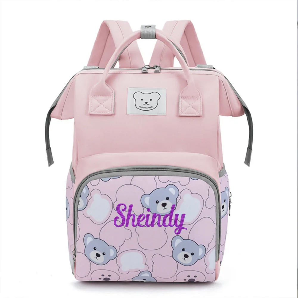 Personalized Mommy Bag 2024 New Large Capacity Milk Storage Backpack Lightweight and Multi functional Mother and Child Bag