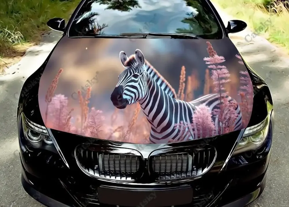 

Wildlife Animal Zebra Car Hood Decal Truck Decals Vinyl Sticker Graphic Wrap Stickers Trucks Cars Bonnet Vinyls