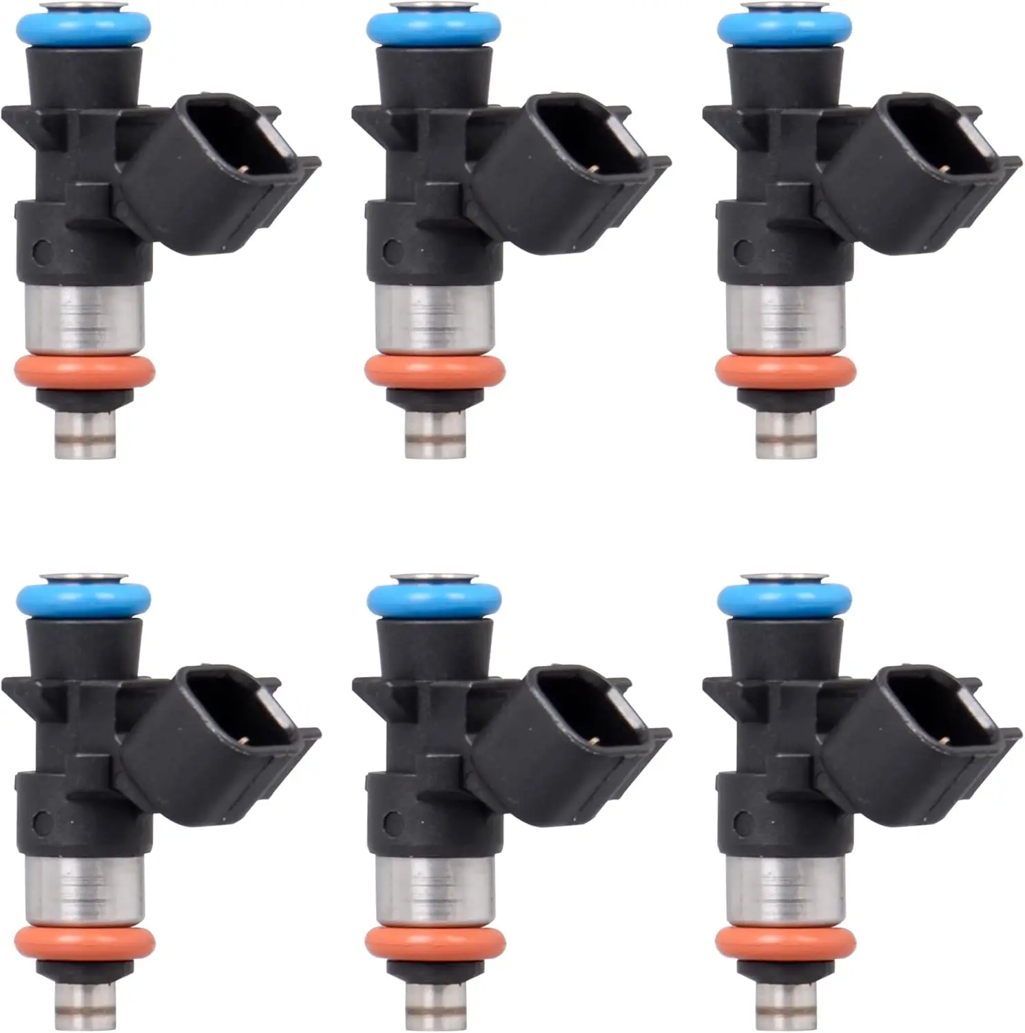 Fuel Injector 4 Holes Compatible with 2014-2017 Jeep Cherokee 3.2L V6 Replaces OE 0280158313 04627794AA (Set of 6)