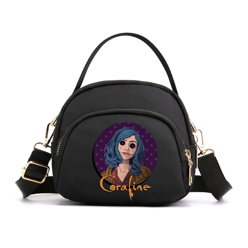 New Coraline Crossbody Bags for Women Kawaii Cartoon Figure Printed Bag Girl Shoulder Bag Y2K Women Handbags Birthday Gifts