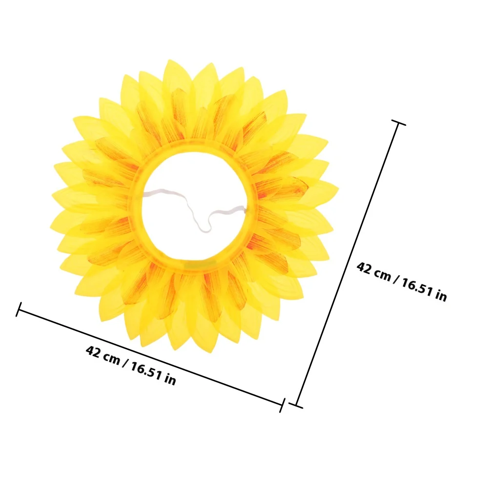 3 stücke Sonnenblumen Kopfbedeckungen Hut Kinder Blume Kostüm Sonnenblumen Haube Für Bühne Party Tanz Halloween Cosplay Prop Party Liefert