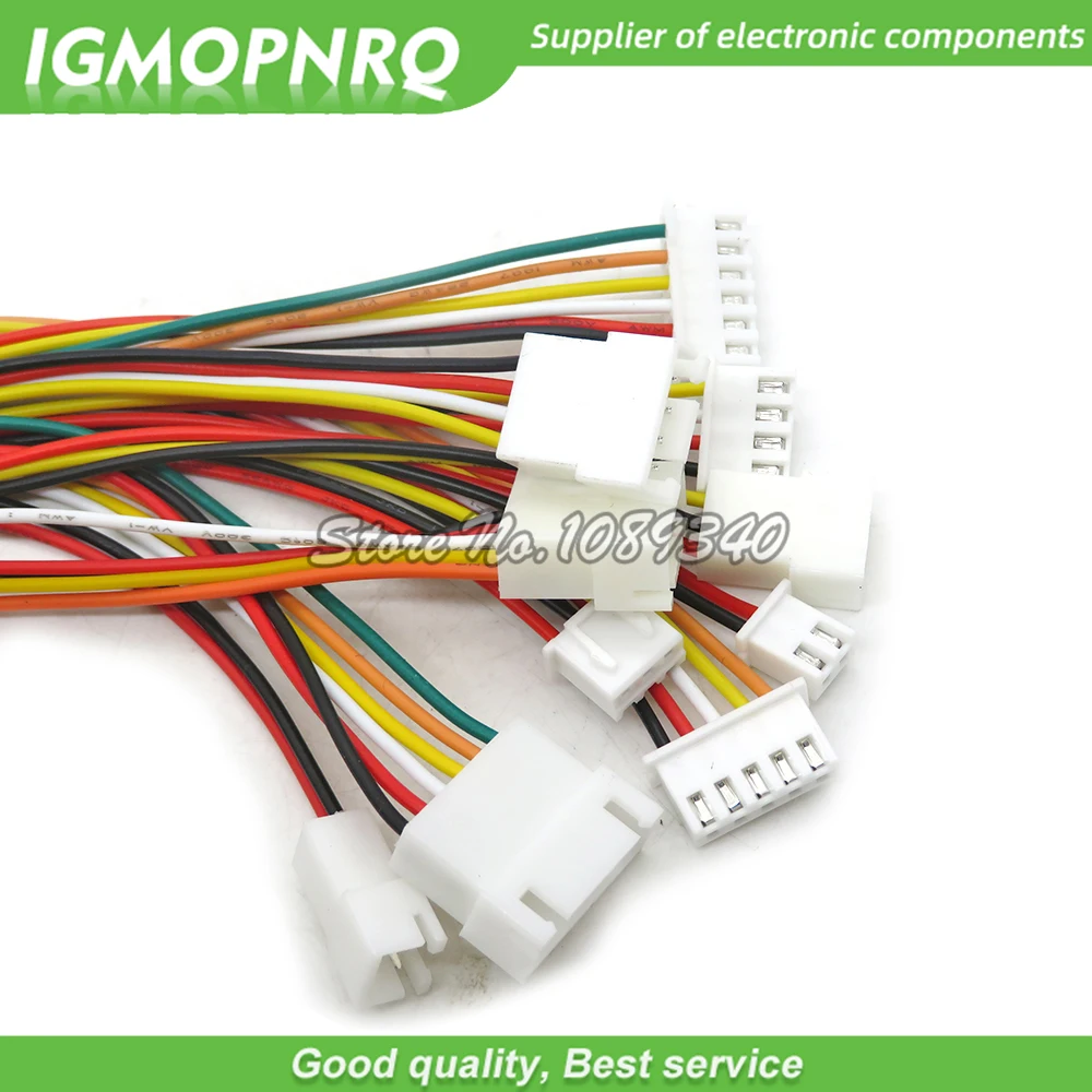 XH2.54mm JST Connector 2P 3P 4P 5P 6P 7P 8P cable connectors wire connectors Plug Socket JST XH2.54mm Pitch 2.54mm 20CM 26AWG