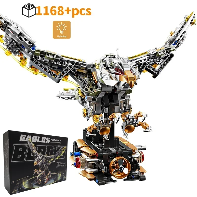 

2025 Moc Mechanical Eagle Animal Building Blocks Sets Bricks Model Assembly Decorations For Adults Teens Birthday Gifts